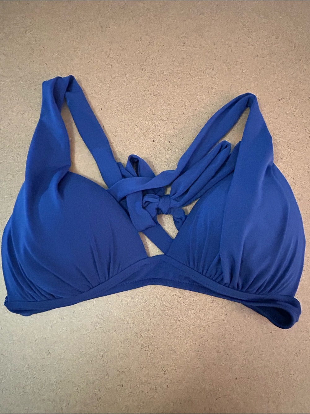 Venus Royal Blue Cross Back Bikini Top Size C Fits 32D 34C 36B